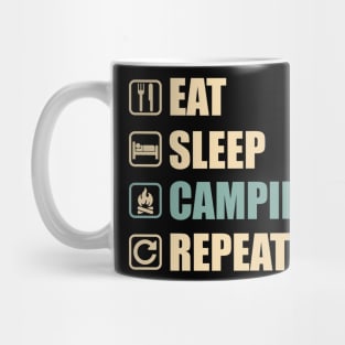 Eat Sleep Camping Repeat - Funny Camping Lovers Gift Mug